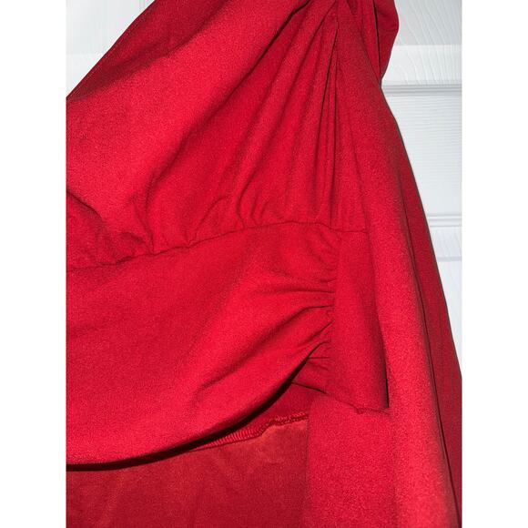 CHICME Red one shoulder top size L - Picture 5 of 10